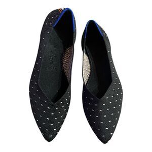 Rothy’s The Point Ivory Dots Prints Ballet Flats Size 8.5